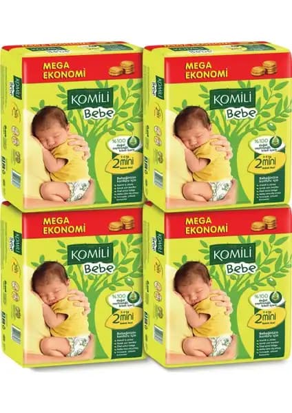 Komili Bebe Bebek Bezi 2 Beden 4'lü Mega Paket En İyi Koruma ve Konfor Sağlar