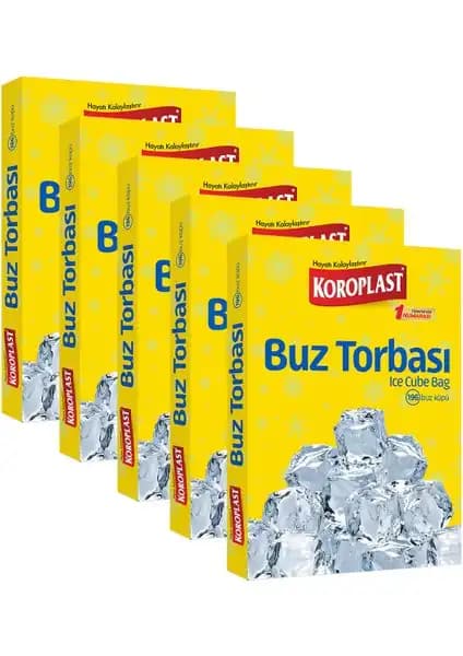 Koroplast 196 Küp Buz Torbası Pratik ve Hijyenik Buz Hazırlama Çözümü