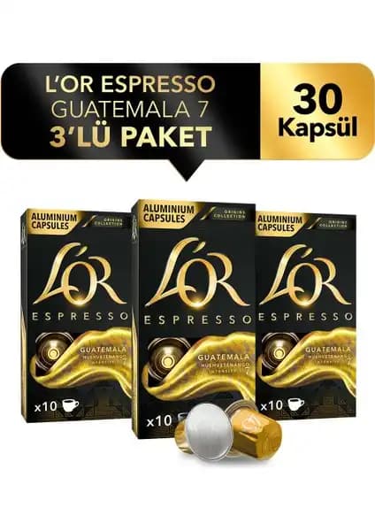L'Or Espresso Guatemala 3'lü Fırsat Paketi ile Yüksek Kaliteli Kahve Deneyimi