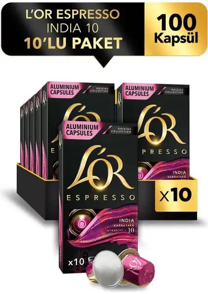 L'or Espresso Origin Hindistan Kapsülleri: Yüksek Kaliteli ve Aromatik Kahve Deneyimi