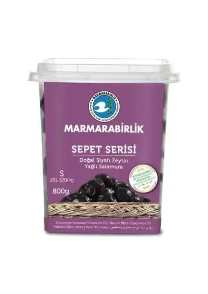 Marmarabirlik Sepet Serisi Hususi 291-320 S 800g Siyah Zeytin Lezzet ve Kalitenin Buluşması