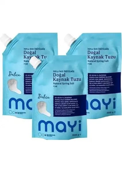Mayi Tuz İyot İlave Edilmiş İnce Öğütülmüş Doğal Kaynak Tuzu Sağlığınıza Değer Katar