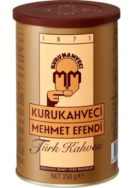 Mehmet Efendi Kahve 250 Gr Teneke Kutu ile Geleneksel Türk Kahvesi Keyfi