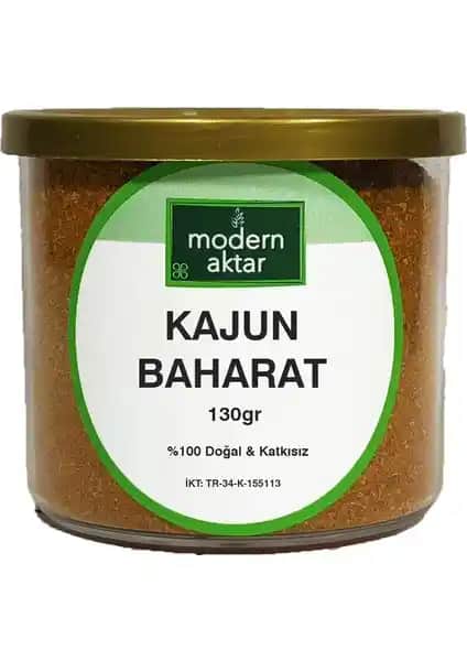Modern Aktar Doğal Cajun Baharatı 130g Sağlıklı ve Katkısız Baharat Karışımı