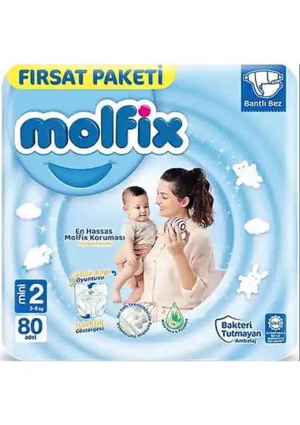 Molfix Bebek Bezi 2 Beden Mini 3-6 Kg Güvenilir ve Konforlu Bebek Bezi Seçeneği