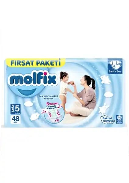 Molfix Bebek Bezi 5 Beden Junior: Yüksek Emicilik ve Konfor Sunan Güvenilir Bebek Bezi