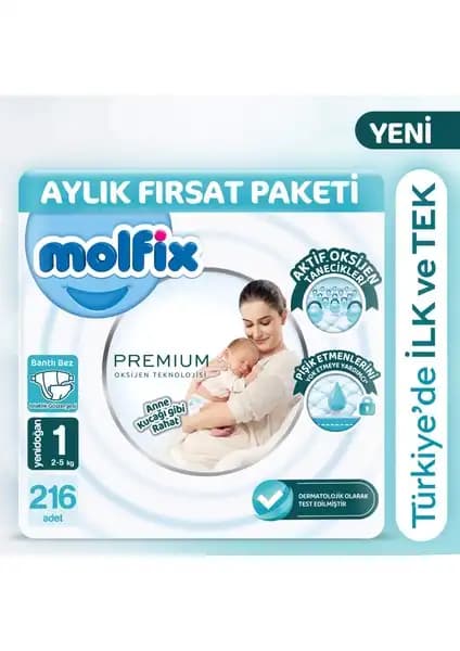 Molfix Premium Aylık Bebek Bezi Paketi Güvenilirlik ve Konfor Sunar