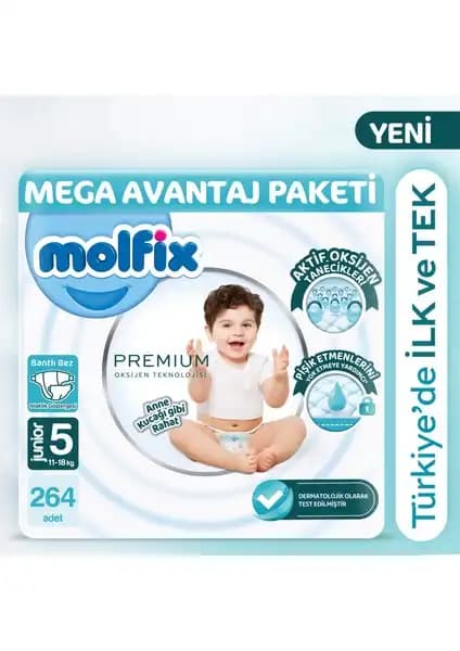 Molfix Premium Mega Avantaj Paketi Bebekler İçin Güvenli ve Konforlu Bez Seçeneği
