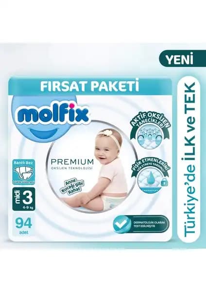 Molfix Premium Ultra Bebek Bezi Paketi: Yüksek Emicilik ve Güvenli Tasarım