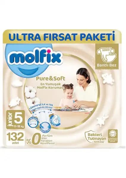 Molfix Pure&Soft Bebek Bezi 5 Beden Junior Ultra Fırsat Paketi İnceleme ve Kullanıcı Yorumları