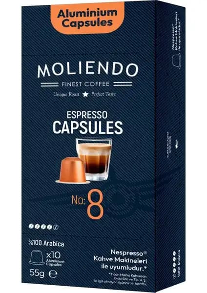 Moliendo Finest Coffee İzmir Menşeli Orta Kavurma Arabica Kapsülleri