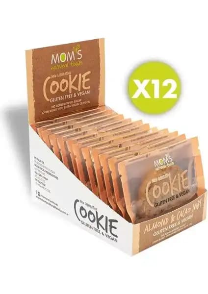 Mom's Natural Foods Glutensiz Badem ve Kakao Nibs Kurabiye: Sağlıklı ve Lezzetli Atıştırmalık Alternatifi