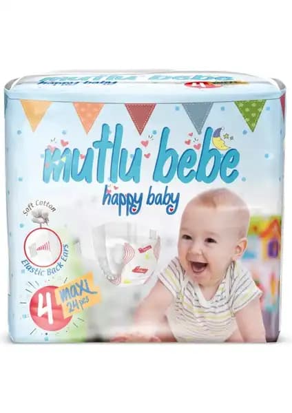 Mutlu Bebe Bebek Bezi 4 Numara Yüksek Emicilik ve Güvenlik Özellikleri ile Tanınıyor