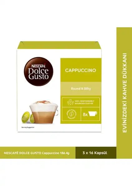 Nescafe Dolce Gusto Cappuccino Kapsülleri 16 Adet ile Pratik ve Lezzetli Kahve Deneyimi
