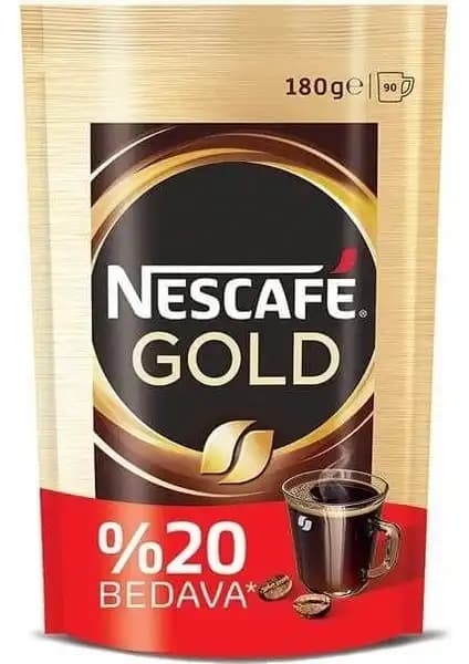 Nescafe Gold 180 Gr Öğütülmüş Kahve Türkiye Menşeli Zengin Aromalı ve Pratik Kullanımlı
