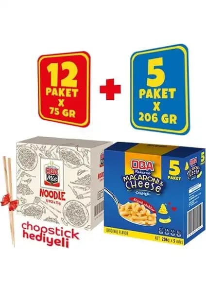 Oba 5’li Macaroni ve Cheese ile Obamie Karma Noodle Paketleri Hızlı ve Lezzetli Çözümler