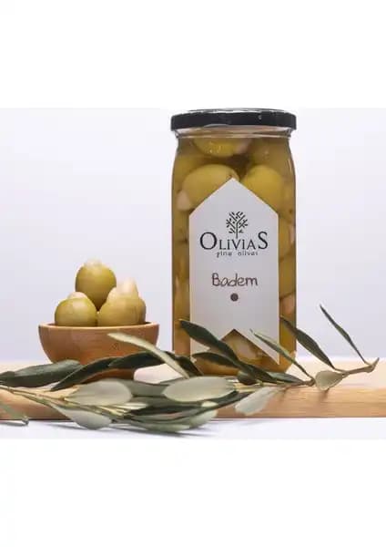 Olivias Badem Dolgulu Yeşil Zeytin: Doğal ve Lezzetli Atıştırmalık Seçeneği
