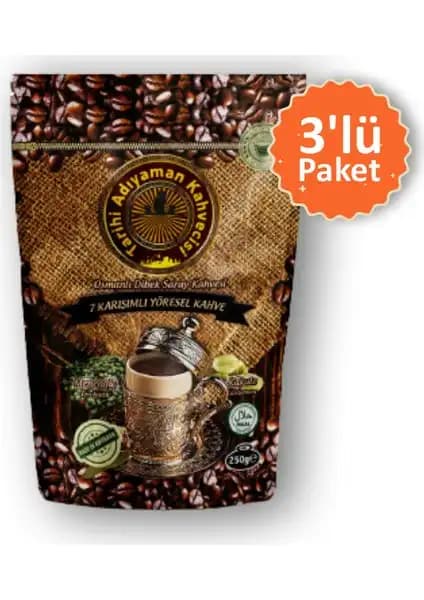 Osmanlı Saray Dibek Kahvesi Kakuleli 200g 3'lü set geleneksel Türk kahvesi deneyimi