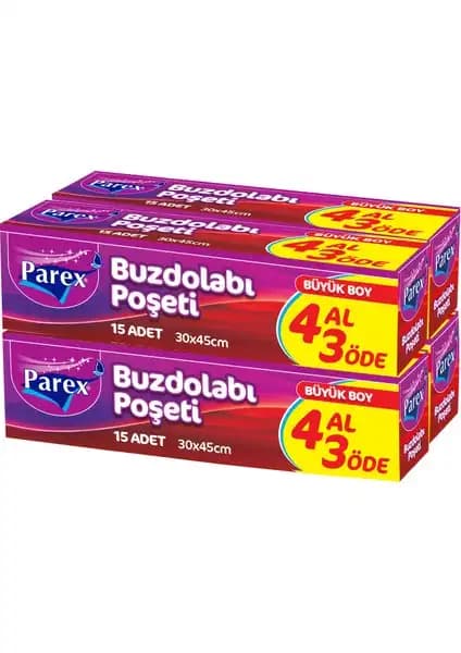Parex Büyük Boy Buzdolabı Poşeti: Gıda ve Malzeme Saklamada Güvenilir Çözüm