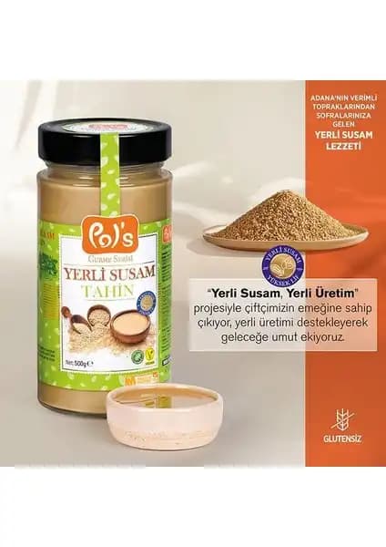 Pol's Gurme Yerli Susam Serisi Tahin: Doğal ve Sürdürülebilir Lezzet Seçeneği