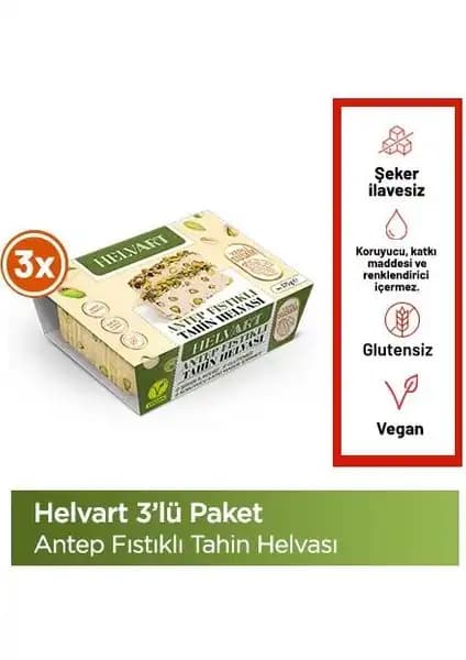 Pol's Helvart Yerli Susam Antep Fıstıklı Tahin Helvası Doğal ve Sağlıklı Geleneksel Tatlı