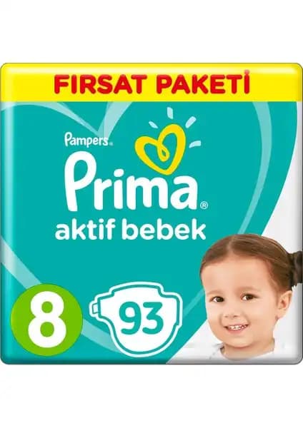 Prima Bebek Bezi Aktif Bebek 8. Beden 17+ Kg Güvenli ve Konforlu Bebek Bakımı İçin Uygun Seçenek