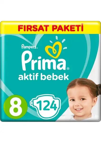 Prima Bebek Bezi Aktif Bebek 8. Beden: Yüksek Emicilik ve Konfor Sağlayan Modern Tasarım