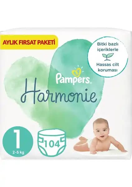Prima Harmonie Bebek Bezi 104'lü Paket Güvenli ve Yumuşak Tasarım