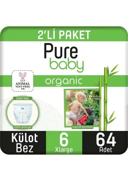 Pure Baby Organik Bambu Özlü Külot Bez: Doğal ve Güvenilir Bebek Bakım Ürünü