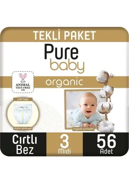 Pure Baby Organik Pamuklu Cırtlı Bez: Güvenli ve Konforlu Bebek Bakımı İçin Tercih