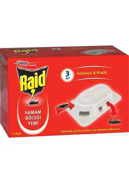 Raid Hamam Böceği Yemi 6'lı Paket: Etkili ve Güvenilir Böcek Kontrolü Çözümü
