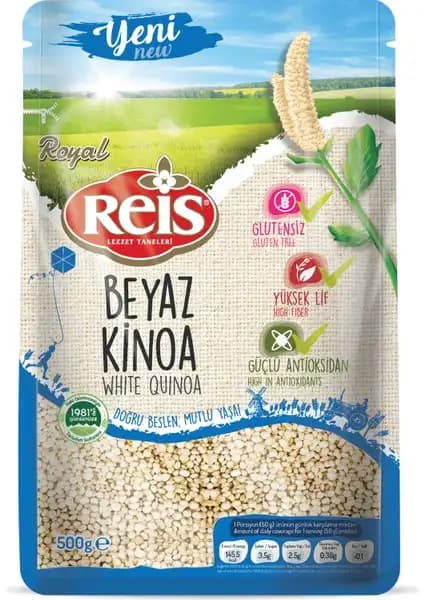 Reis Royal Beyaz Kinoa 500g Sağlıklı Beslenme ve Yüksek Besin Değerleri