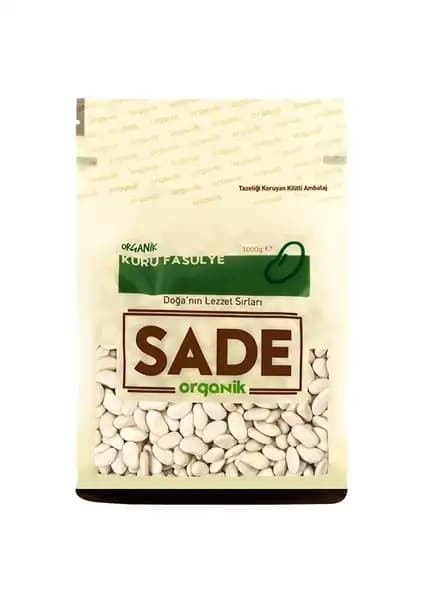 Sade Organik Kuru Fasulye 1 kg ile Sağlıklı ve Güvenilir Beslenme Seçeneği