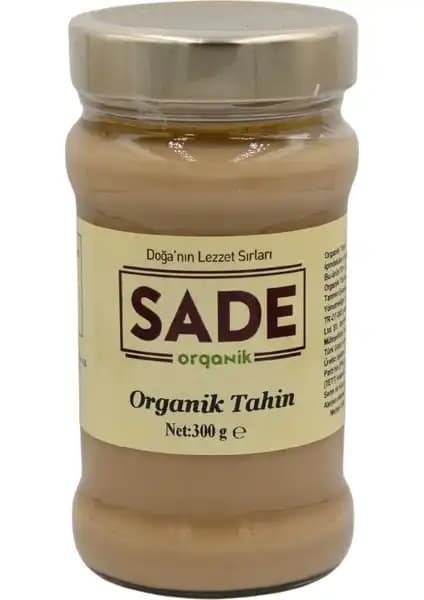 Sade Organik Tahin 300 gr Doğal ve Sağlıklı Susam Ürünü Organik Sertifikalı