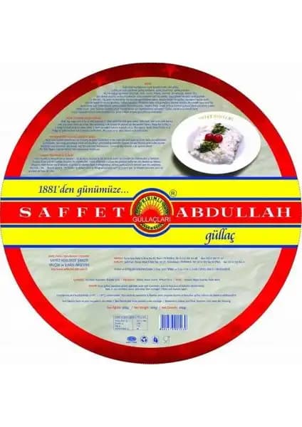 Saffet Abdullah Güllaç 400 gr Tepsi Ambalajı Geleneksel Lezzetin Modern Sunumu