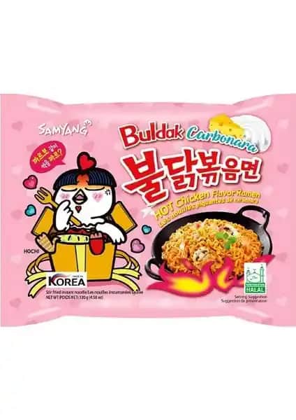 Samyang Buldak Carbonara Hot Chicken Flavor: Baharatlı ve Aromatik Hazır Makarna Seçeneği