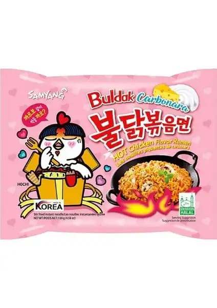 Samyang Buldak Carbonara Hot Chicken Flavor: Baharatlı ve Aromatik Hazır Makarna Seçeneği