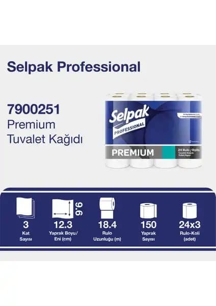 Selpak Professional Premium Tuvalet Kağıdı Ofis ve Yoğun Kullanım Alanları İçin Uygun