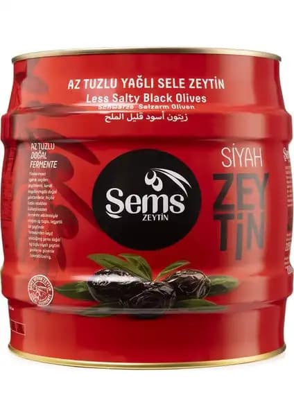 Şems Süper Özel Siyah Zeytin 2 Kg Doğal Fermente ve Kaliteli Ürün