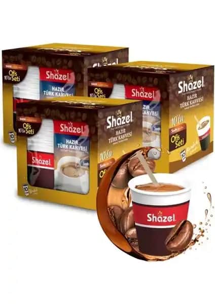 Shazel Hazır Türk Kahvesi Ofis Seti: Pratik ve Lezzetli Kahve Deneyimi
