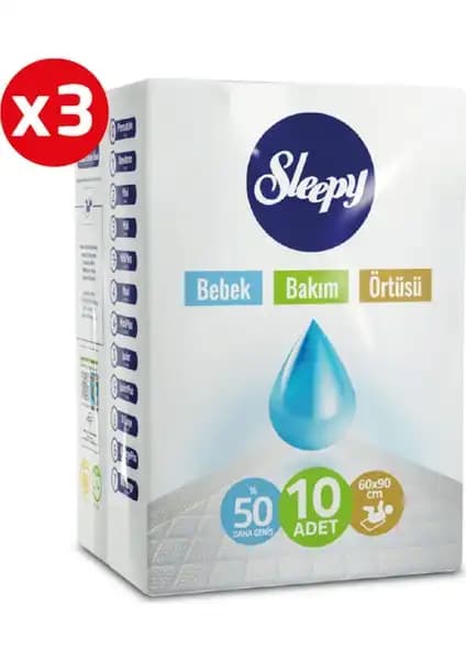 Sleepy Bebek Bakım Örtüsü Yeni Beyaz 60x90 cm Güvenli ve Dayanıklı Bebek Bakım Ürünü