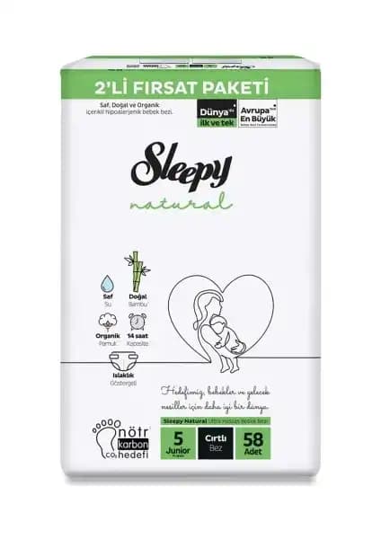 Sleepy Bebek Bezi Natural 5 Beden 11-18 Kg Güvenilir ve Konforlu Bebek Bezi Seçenekleri