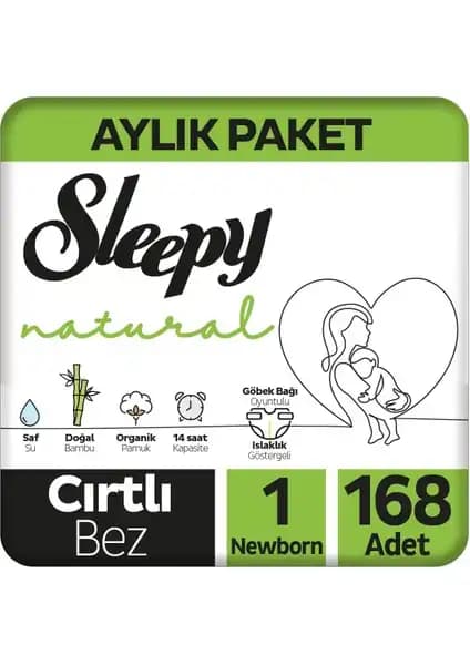 Sleepy Natural Aylık Bebek Bezi Paketi Yenidoğanlar İçin Güvenilir ve Konforlu Çözüm