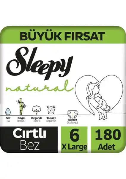Sleepy Natural Bebek Bezi 6 Numara: Güvenli ve Konforlu Bebek Bakım Çözümü