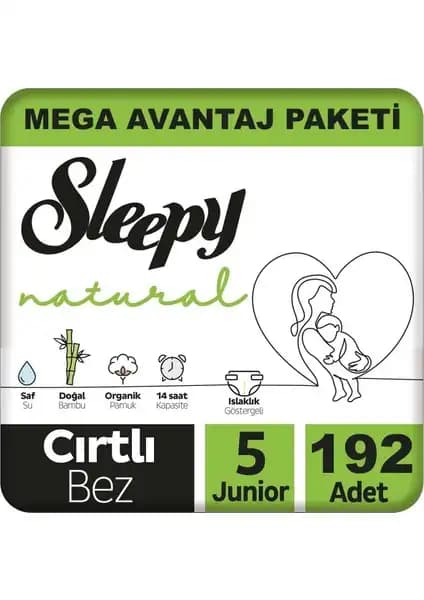 Sleepy Natural Bebek Bezi Mega Avantaj Paketi: Yüksek Emicilik ve Doğal Malzemelerle Konfor