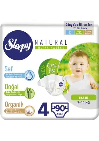 Sleepy Natural Bebek Bezi Üçlü Jumbo Paketi ile Konfor ve Güvenlik Sağlayan Doğal Çözüm