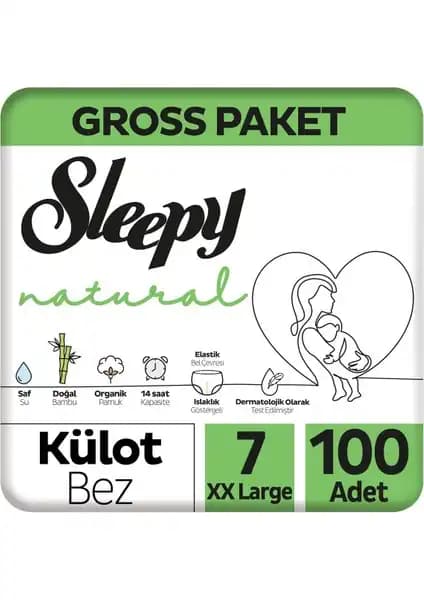 Sleepy Natural Gross Paket Külot Bez 7 Numara XXL Yüksek Emicilik ve Pratik Kullanım