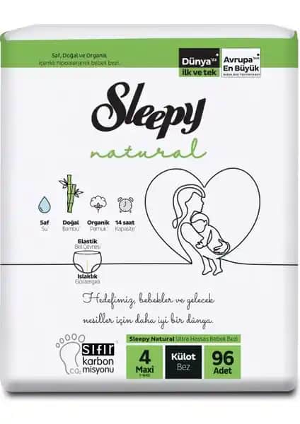 Sleepy Natural Külot Bez Maxi ile Bebeklerin Hassas Ciltleri İçin Güvenilir ve Doğal Çözüm