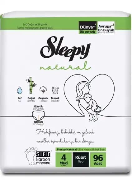 Sleepy Natural Külot Bez Maxi ile Bebeklerin Hassas Ciltleri İçin Güvenilir ve Doğal Çözüm