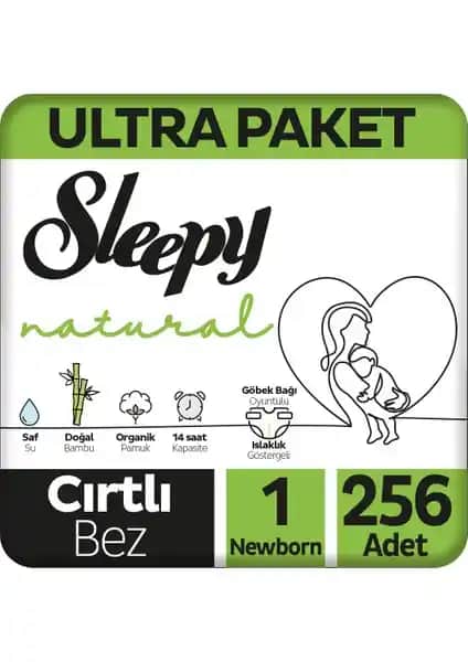 Sleepy Natural Ultra Paket Bebek Bezi 1 Numara Yeni Doğanlar İçin Güvenli ve Konforlu Kullanım